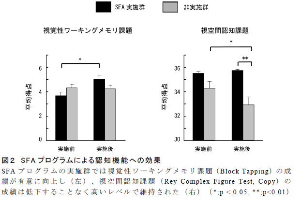 SFA プログラムによる認知機能への効果