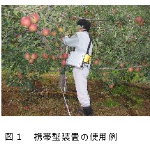 図1.携帯型装置の使用例