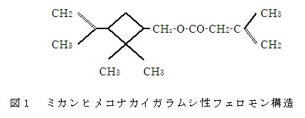 図1 ミカンヒメコナカイガラムシ性フェロモン構造