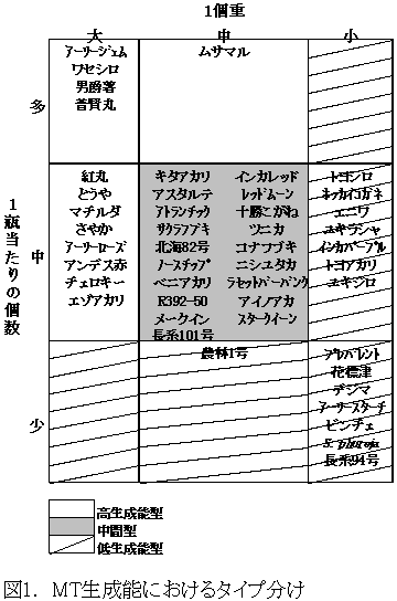 図1. MT生成能におけるタイプ分け