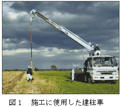 図1 施工に使用した建柱車