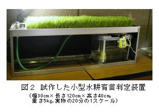 図2 試作した小型水耕育苗判定装置