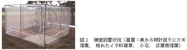 図2 網室設置状況