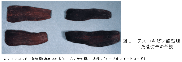 図1 アスコルビン酸処理 した蒸切干の外観