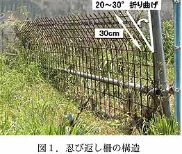 図1.忍び返し柵の構造