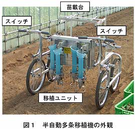 図1 半自動多条移植機の外観