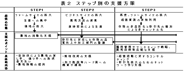 表2 ステップ別の支援方策