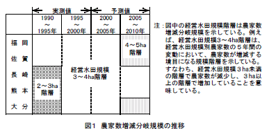 図1 農家数増減分岐規模の推移