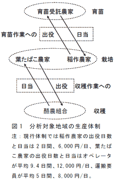 図1 分析対象地域の生産体制