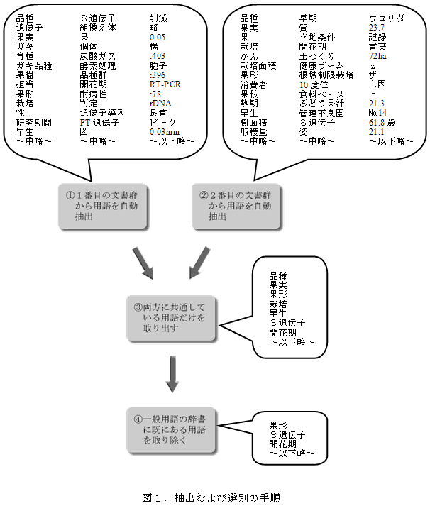 図1.抽出および選別の手順