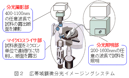 図2 広帯域顕微分光イメージングシステム