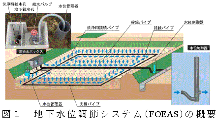 図1 地下水位調節システム(FOEAS)の概要