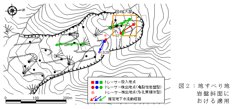 図2:地すべり地岩盤斜面における適用