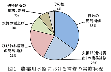 図1 農業用水路における補修の実施状況