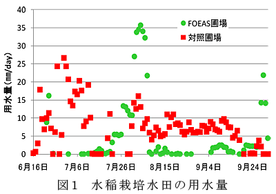 図1 水稲栽培水田の用水量
