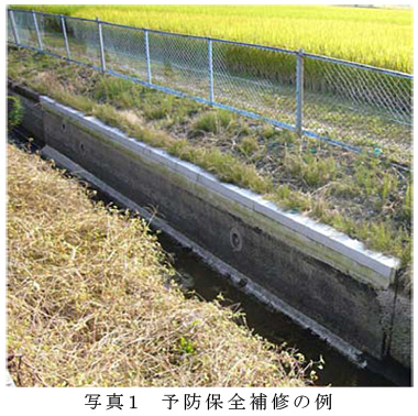 写真1 予防保全補修の例