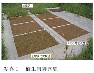 写真1 植生制御試験