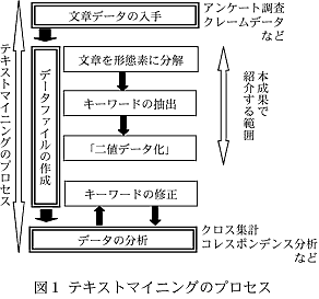 図1 テキストマイニングのプロセス