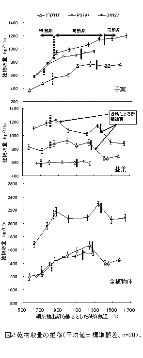 図2.乾物収量の推移