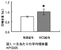 図1 一日当たりの平均増体量