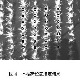図4 水稲株位置推定結果