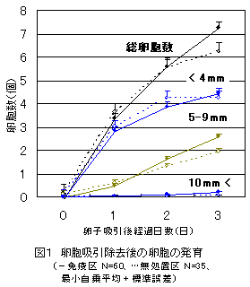 図1 卵胞吸引除去後の卵胞の発育