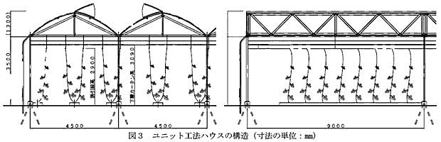 図3 ユニット工法ハウスの構造