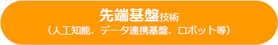 先端基盤技術(人工知能、データ連携基盤、ロボット等)