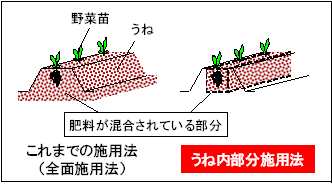 図1 野菜作における資材施用法