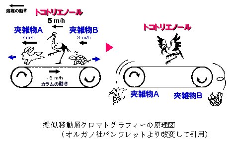 図6 擬似移動層クロマトグラフィーの原理図