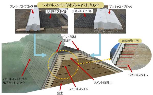 図2 三面一体化堤防モデルの例