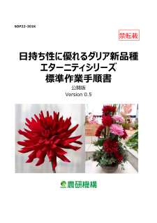 日持ち性に優れるダリア新品種エターニティシリーズ標準作業手順書 農研機構