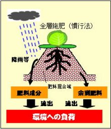 慣行施用法の説明図