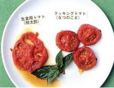 生食用トマトと、クッキングトマトの写真